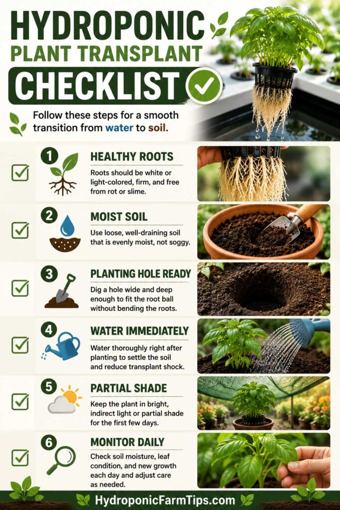 Hydroponic Plant Transplant Checklist