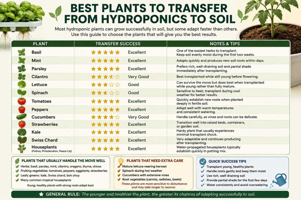 Hydroponics to Soil Plant Guide