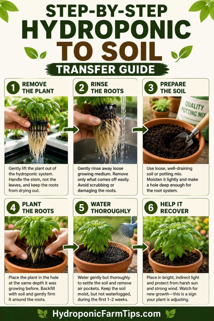 Hydroponics to Soil Transfer Guide hydroponic transplant guide