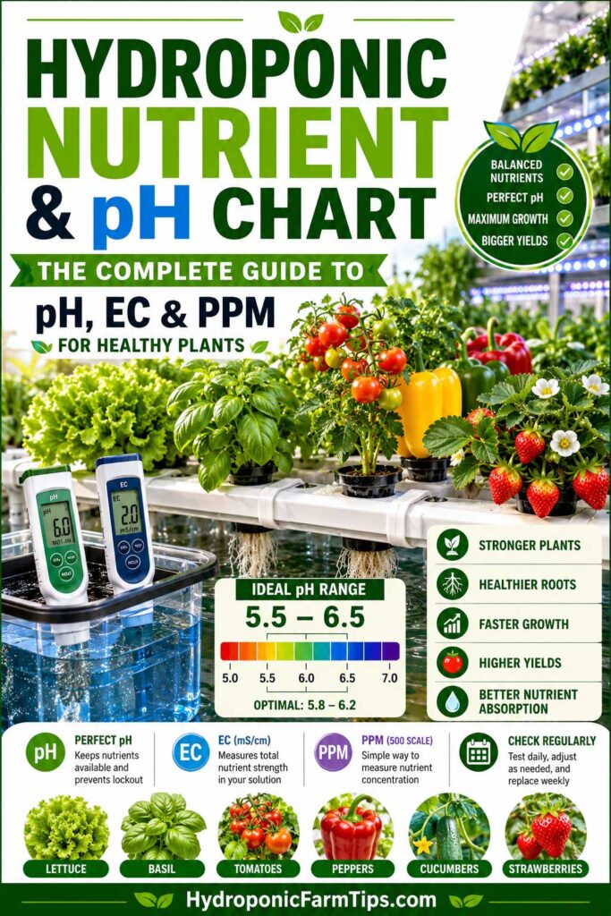 Hydroponic growing guide and chart