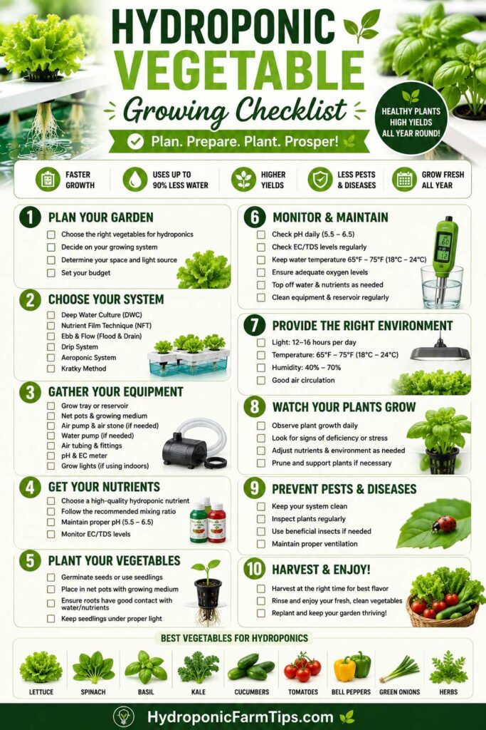 Hydroponic gardening checklist