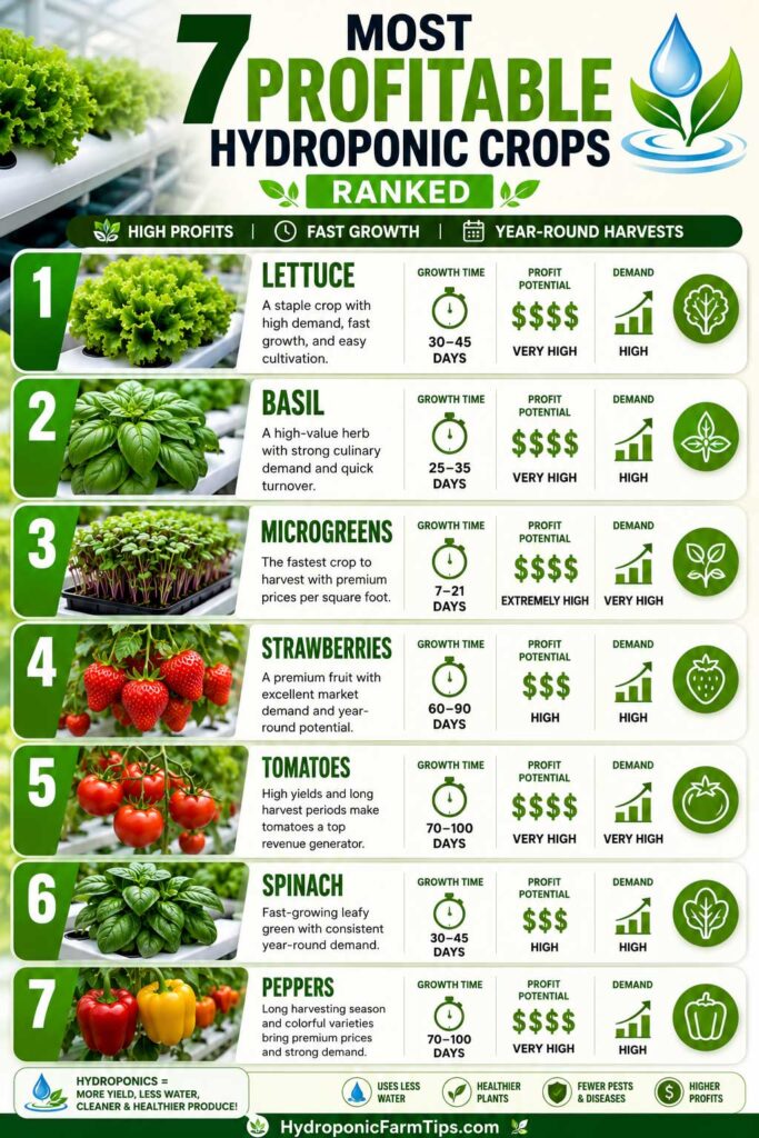 7 most profitable hydroponic crops with highest ROI
