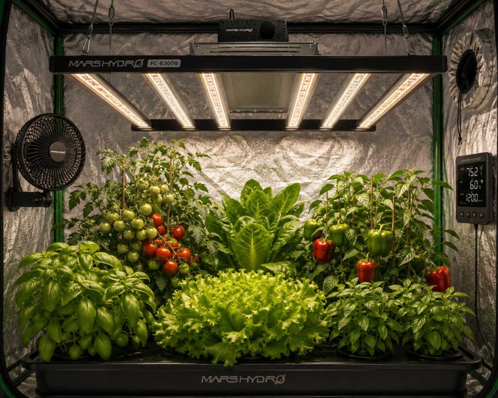 MARS HYDRO FC-E3000 Best LED Grow Light for High-Yield Hydroponic Gardens
