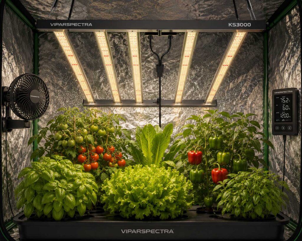 VIPARSPECTRA KS3000 Best for a Wide Hydroponic Canopy