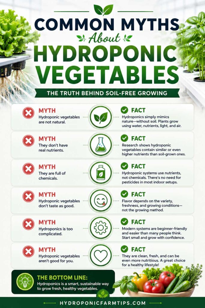 common hydroponic vegetables myths