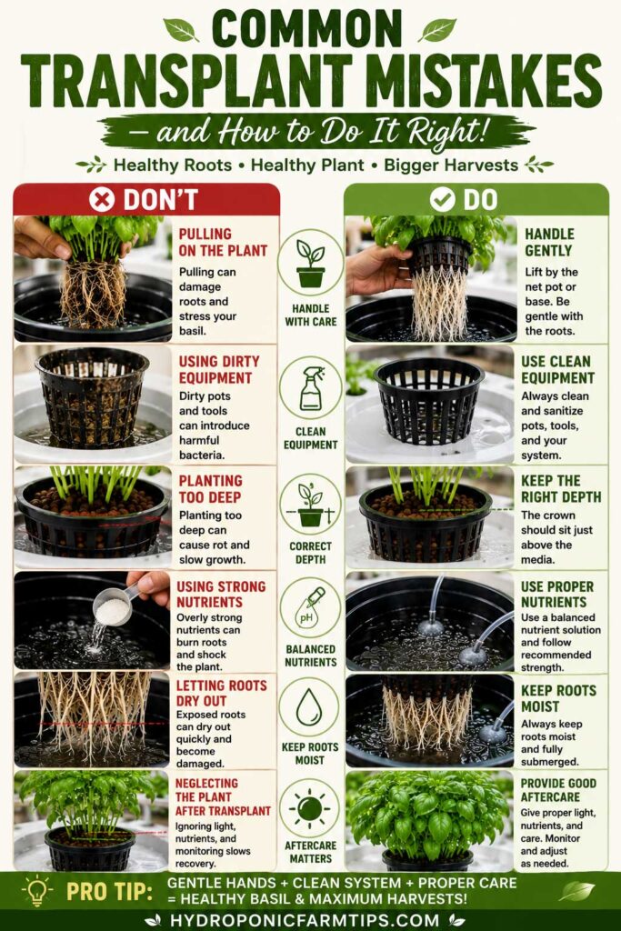 transplant hydroponic basil Common Mistakes to Avoid