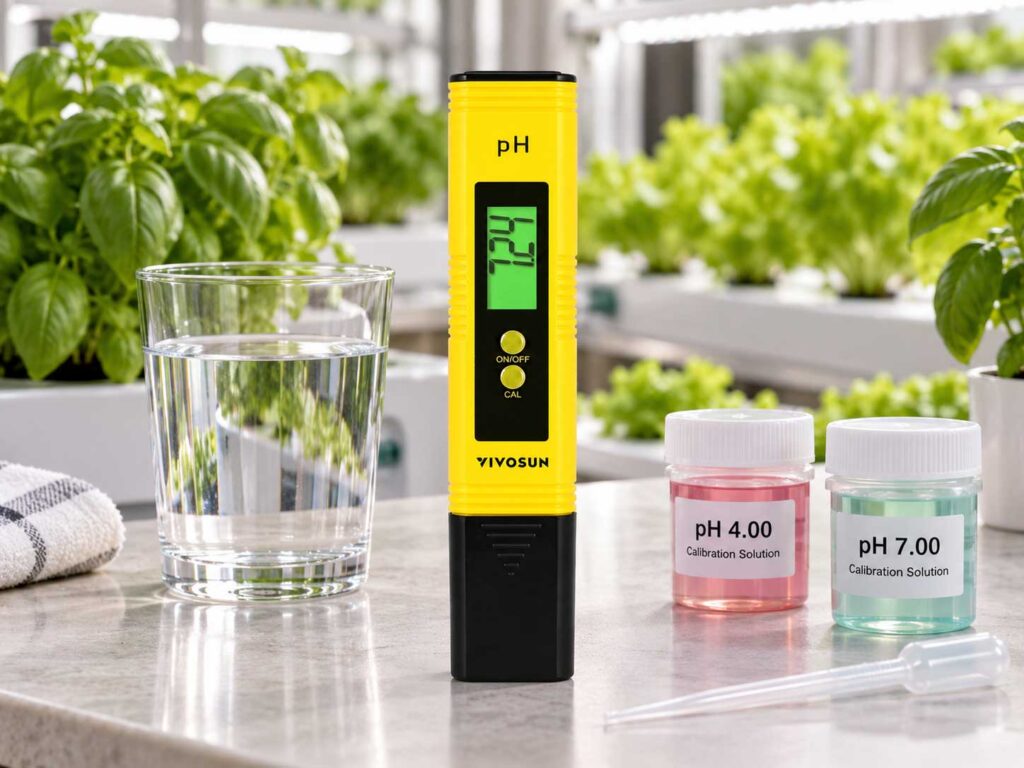 VIVOSUN Digital pH Meter Hydroponic pH Meter Setup