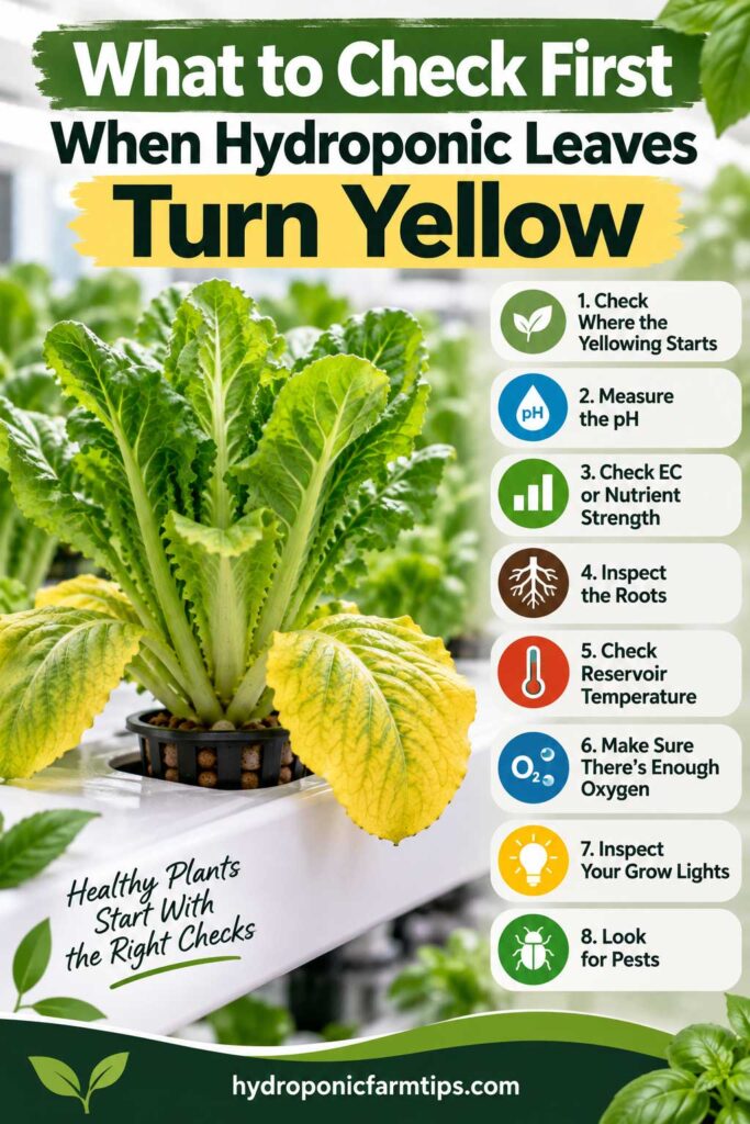 Hydroponic Yellowing Leaves Checklist
