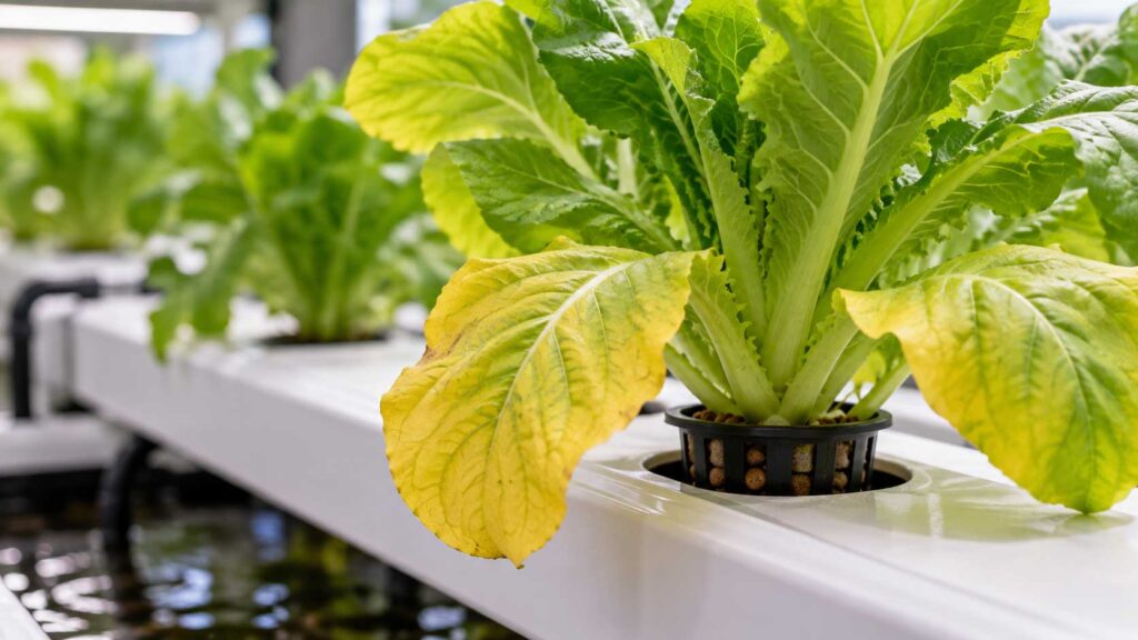 hydroponic leaves turning yellow