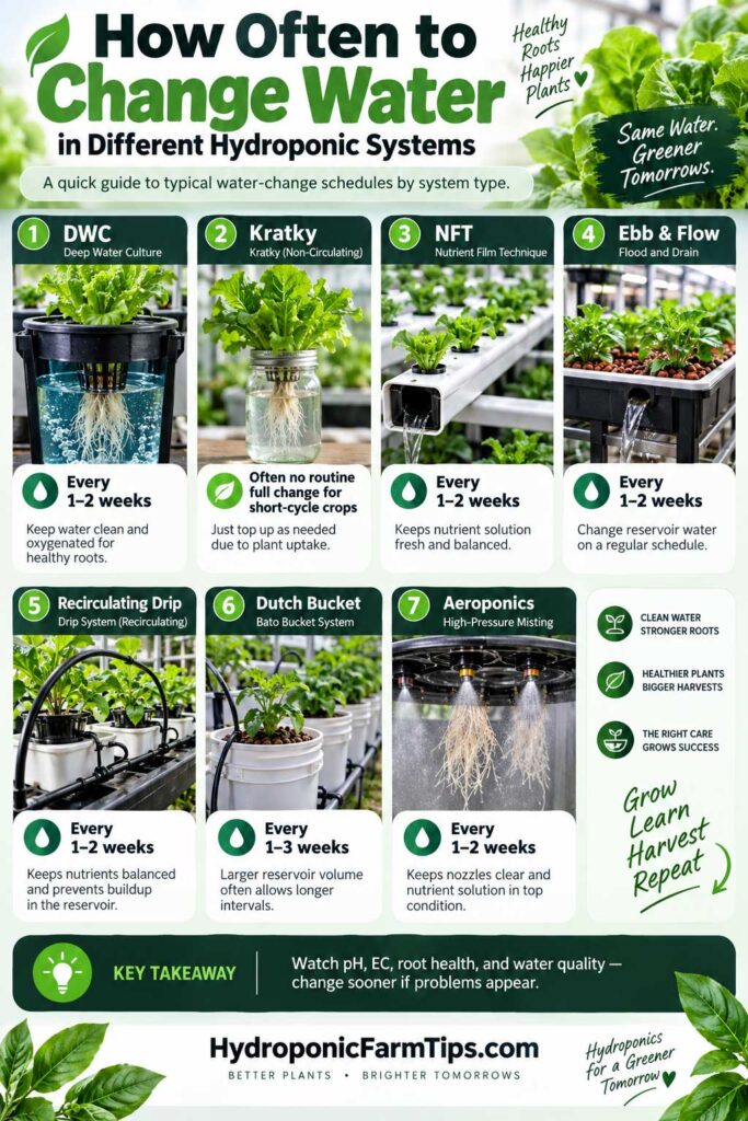 how often to change water in hydroponics