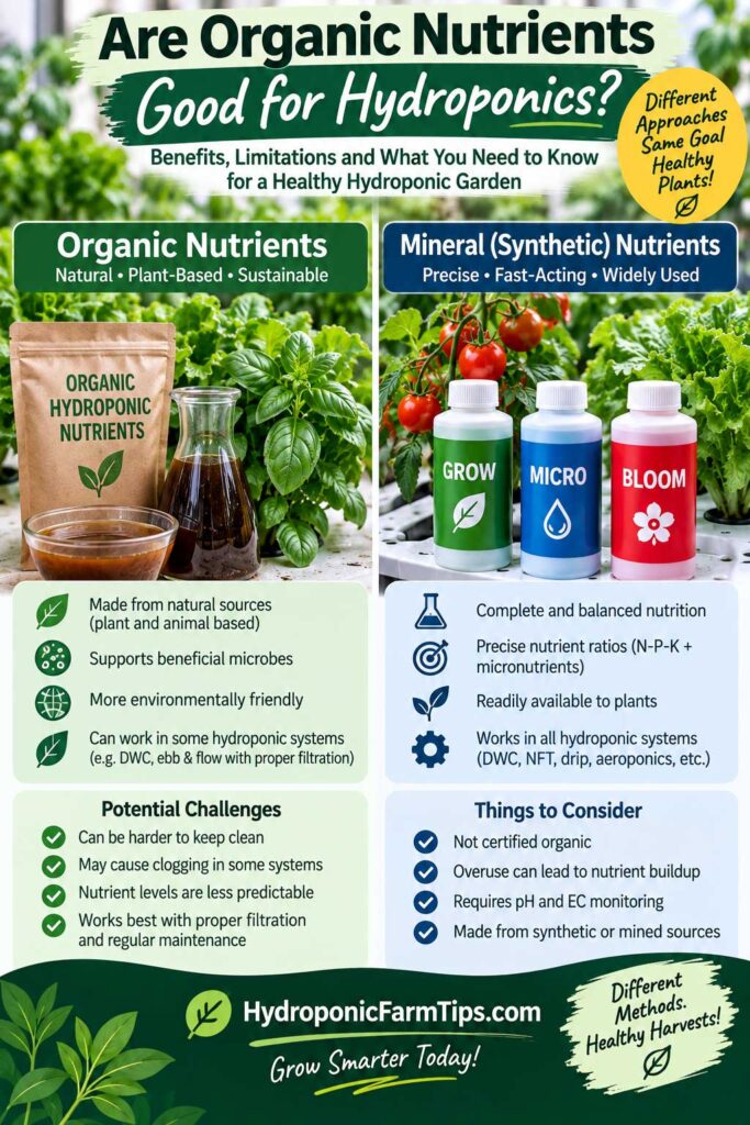 Are Organic Nutrients Good for Hydroponics