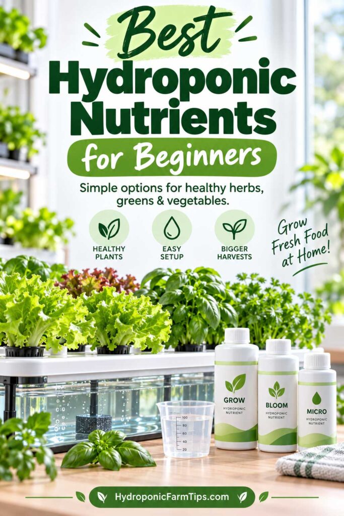 Best Hydroponic Nutrients for Vegetables and Herbs