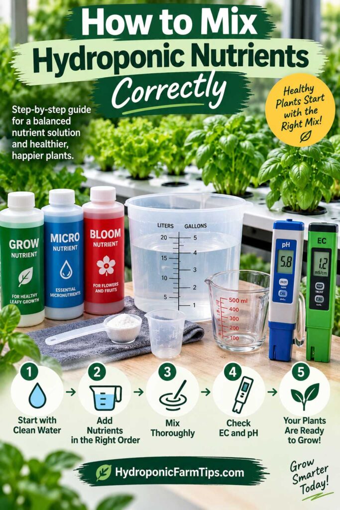 How to Mix Hydroponic Nutrients Correctly