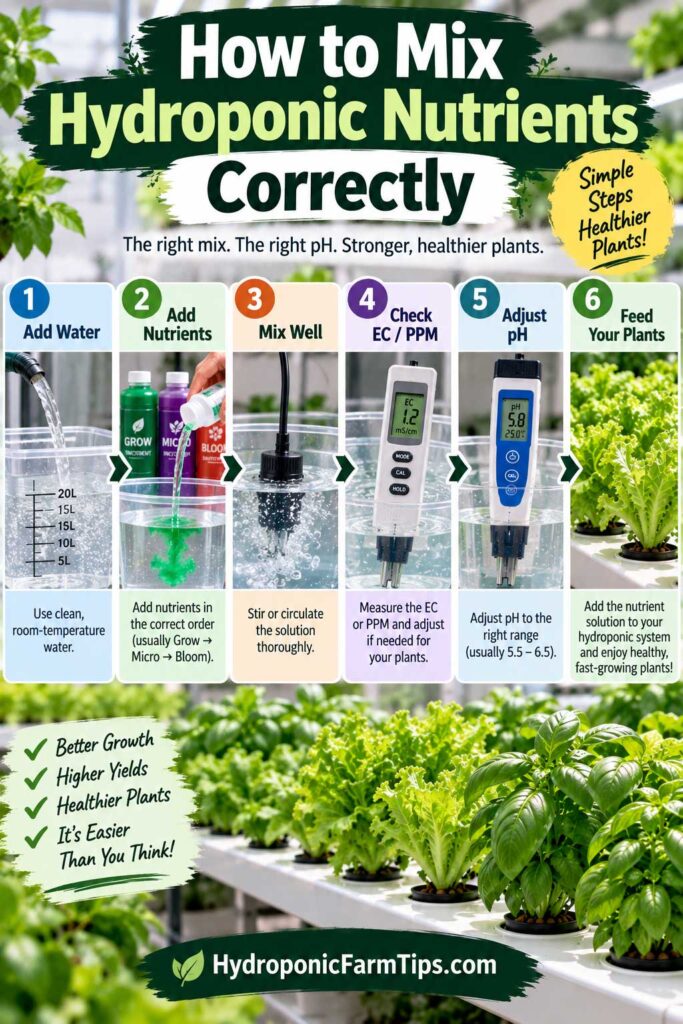 How to Mix Hydroponic Nutrients Correctly guide for beginners