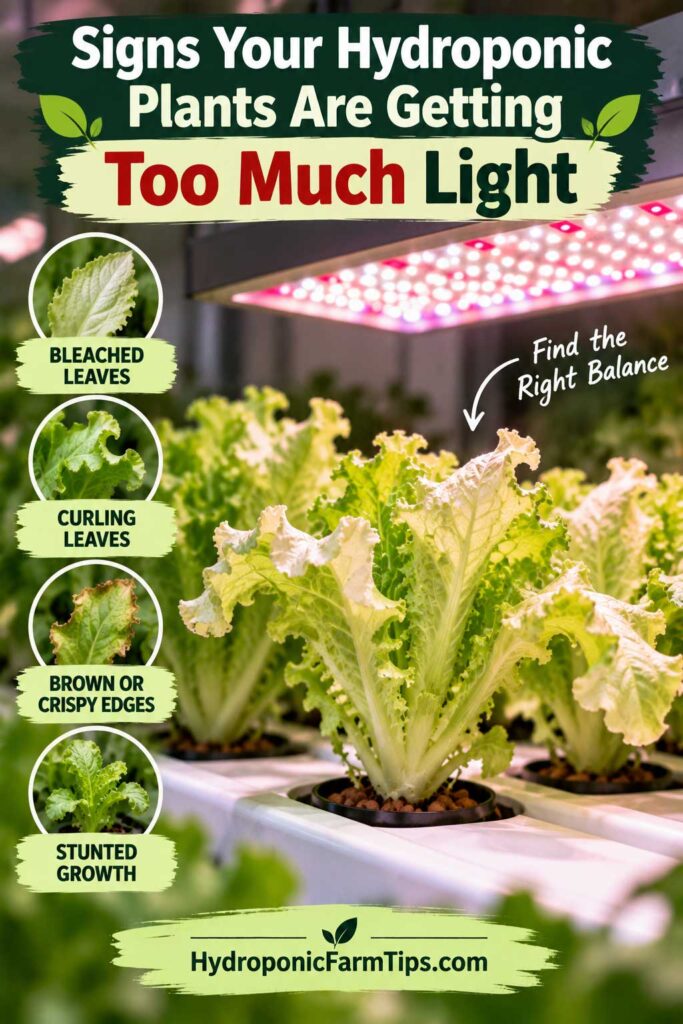 Hydroponic Plants Under Too Much Light