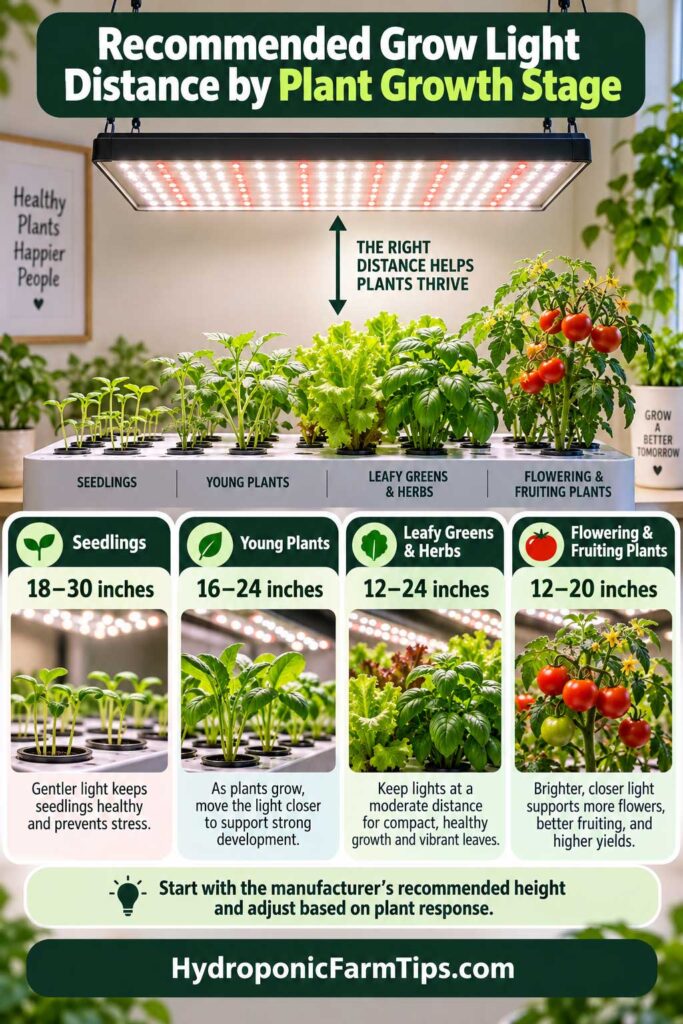 Hydroponic Grow Light Distance Guide