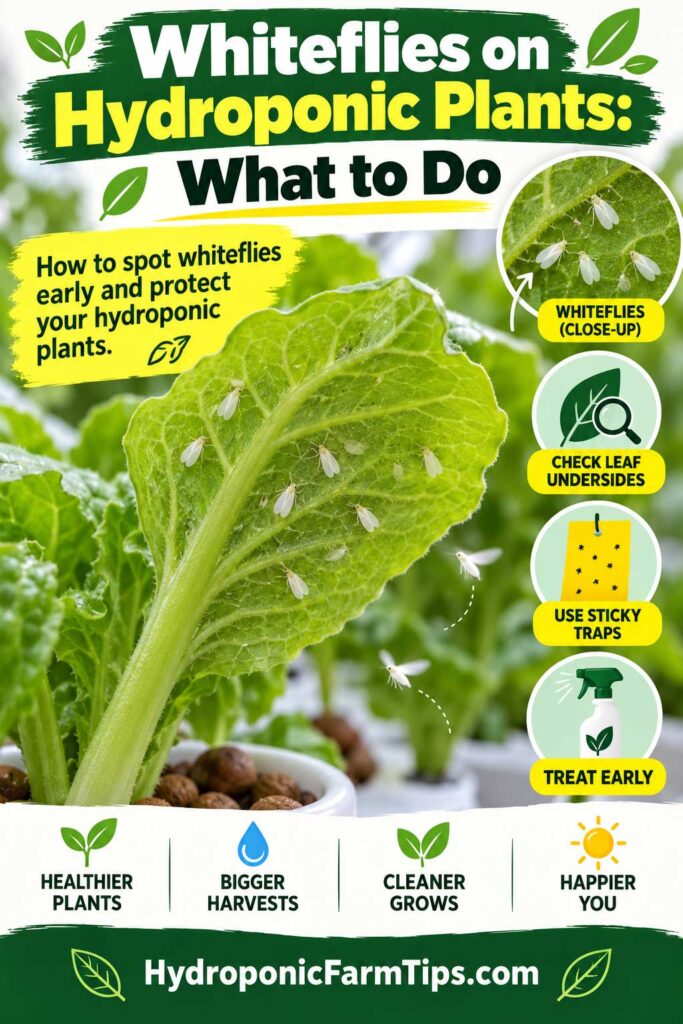 Whiteflies on Hydroponic Plants