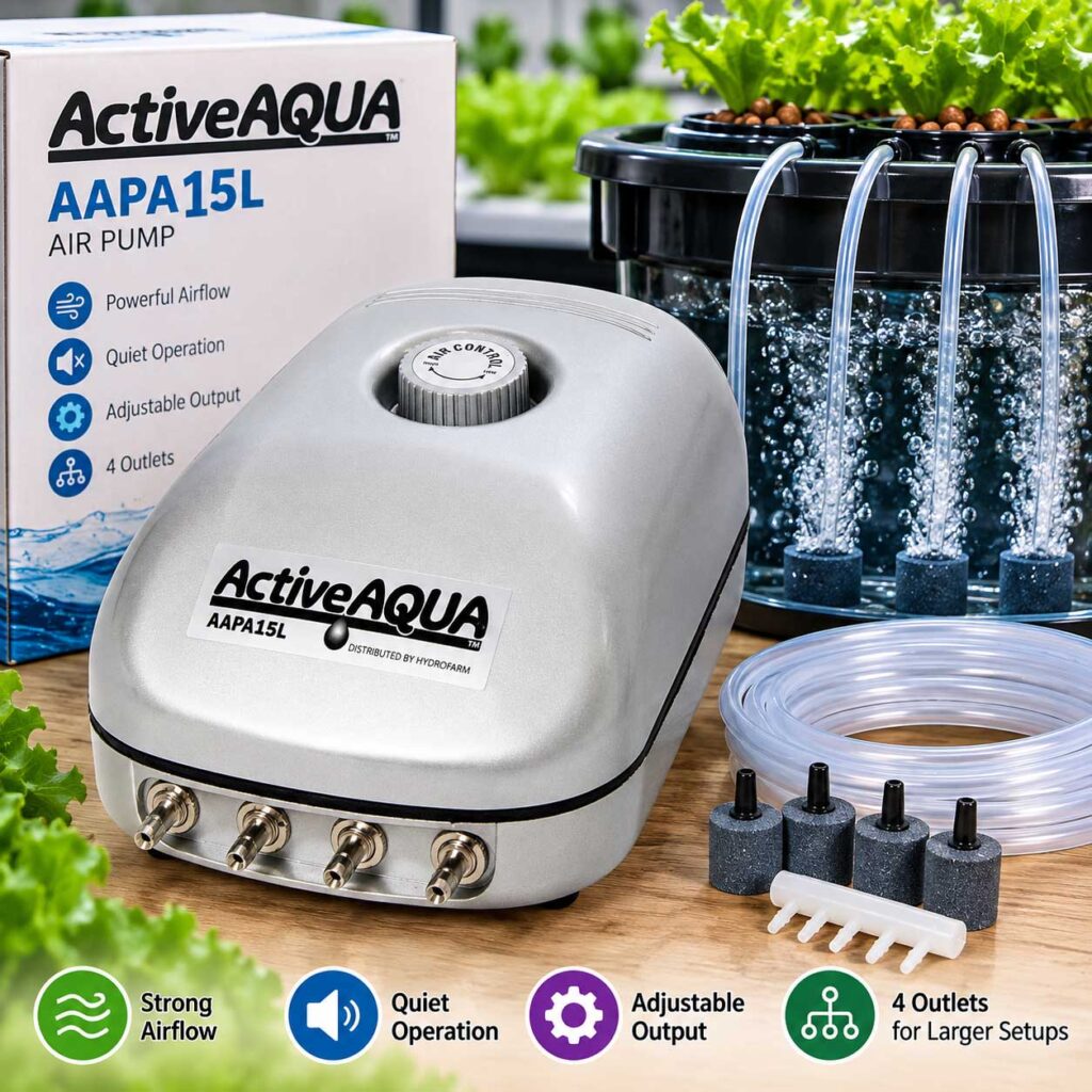 Active Aqua Air Pump Hydroponic Showcase