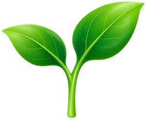 Glossy Green Sprout Icon
