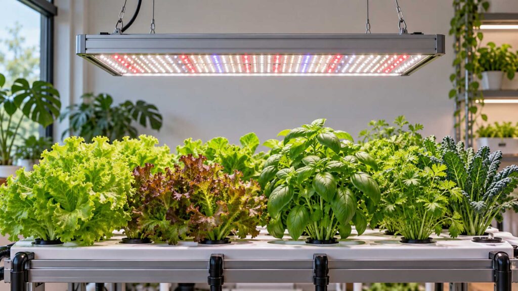 grow light height for hydroponics